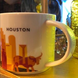 STARBUCKS Houston Mug - Orange and Black Skyline 🧡
